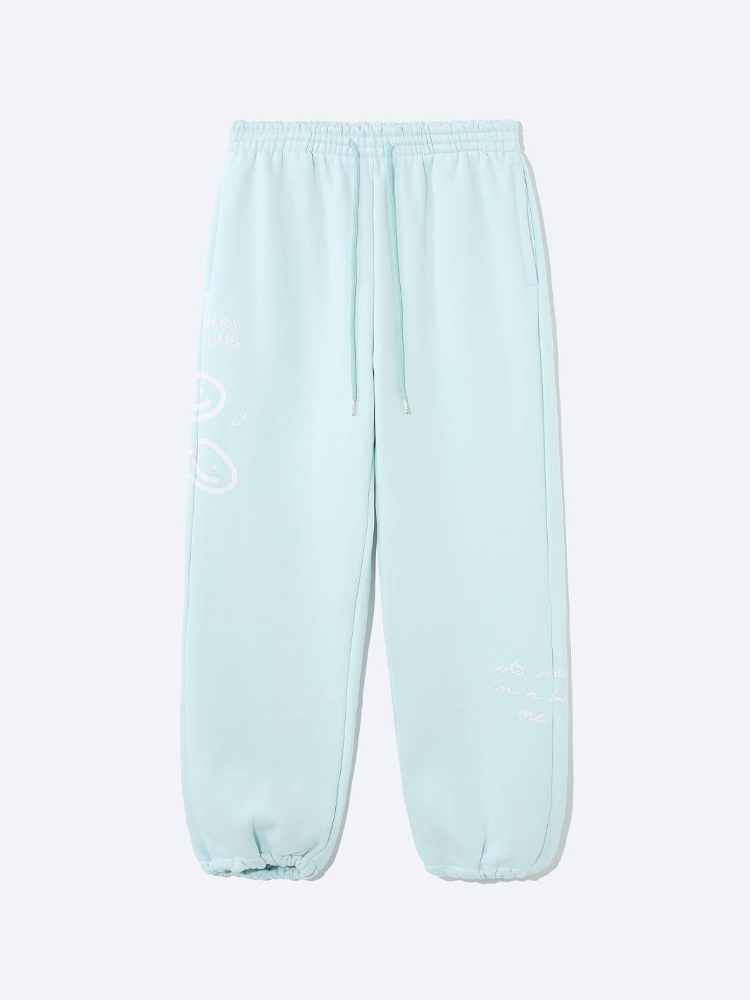 doodle sweatpants - arctic blue