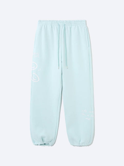 doodle sweatpants - arctic blue
