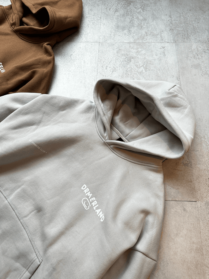 thanks for being here hoodie - light grey