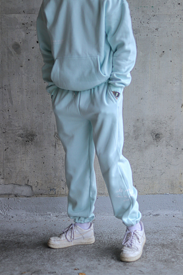 doodle sweatpants - arctic blue