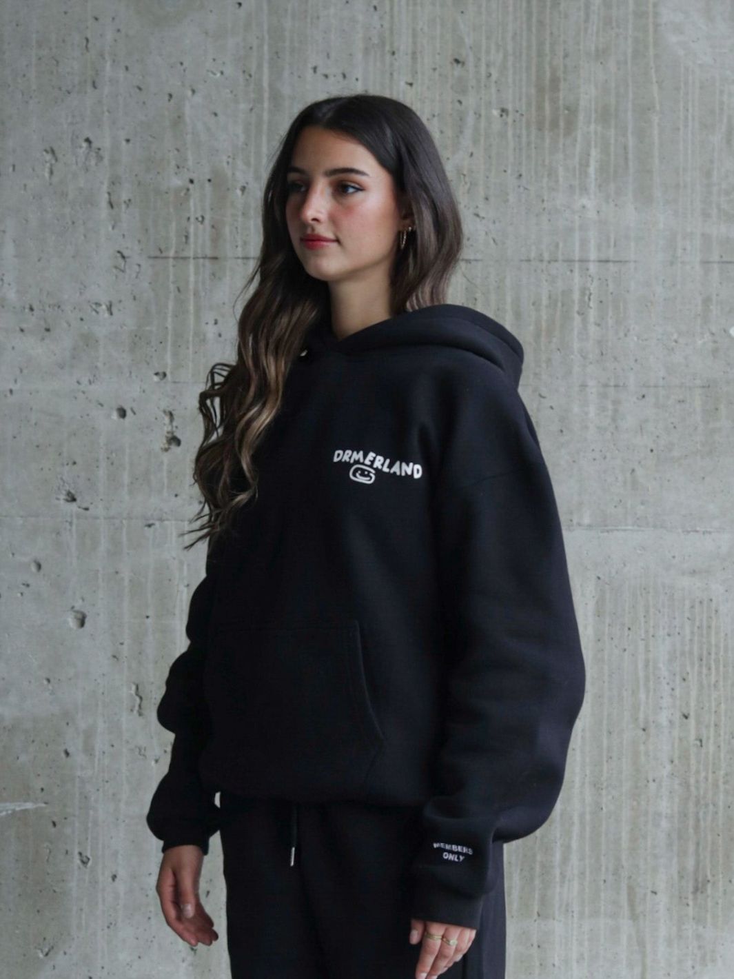 THANKS FOR BEING HERE HOODIE - BLACK