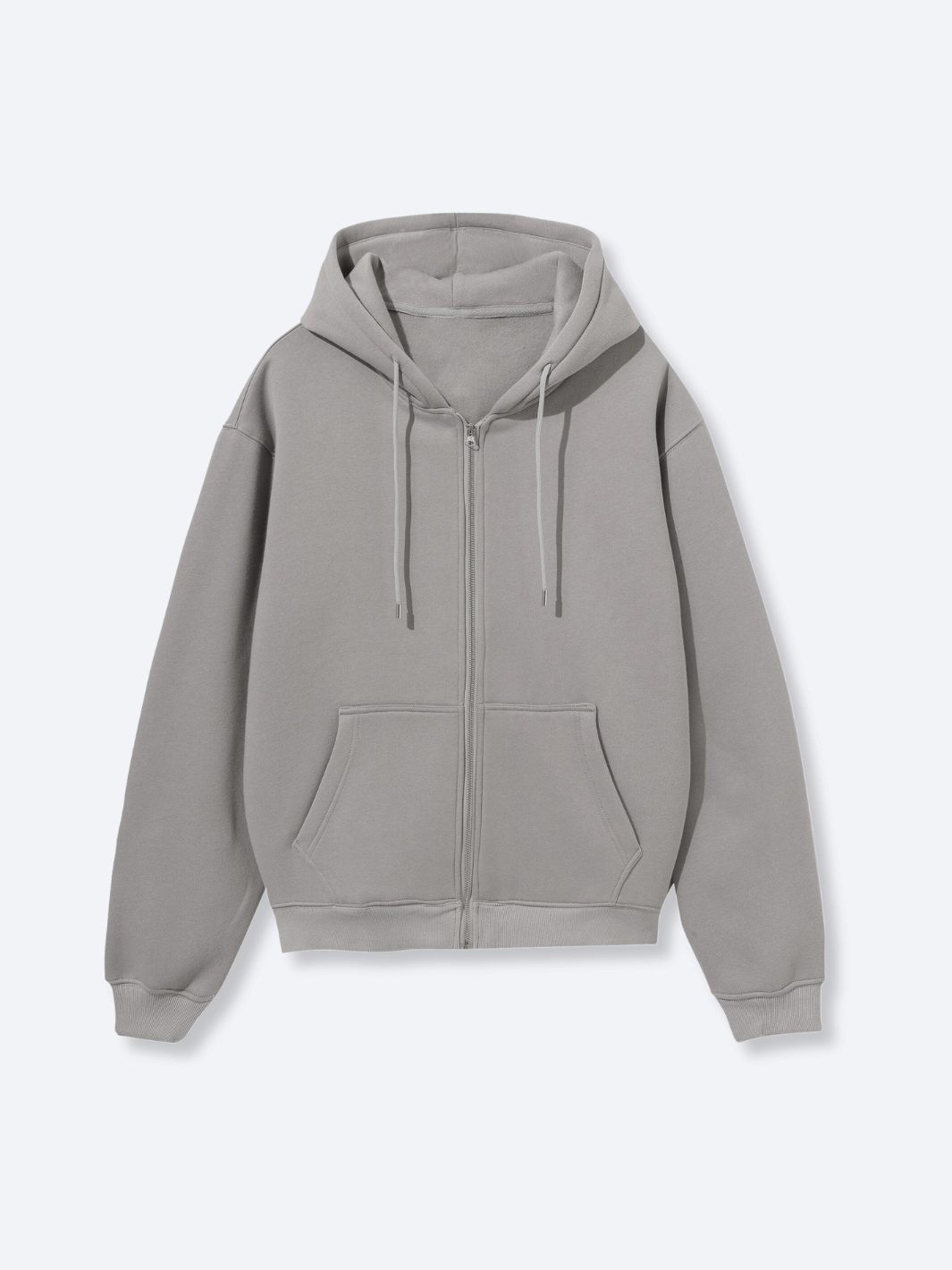 "TO WHOM IT MAY CONCERN" 2.0 zip-up hoodie - stone grey